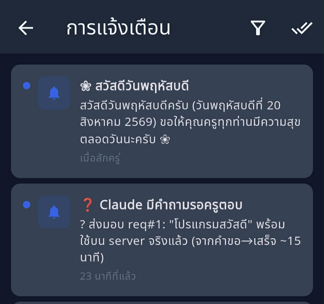 แจ้งเตือนถึงครูทุกคน